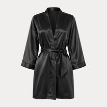 La Joie short satin luxury gown