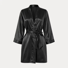 La Joie short satin luxury gown