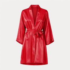 La Joie short satin luxury gown