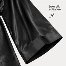 La Joie short satin luxury gown
