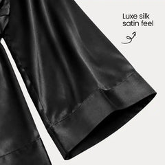 La Joie short satin luxury gown