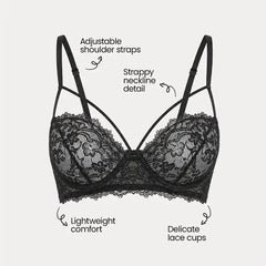 Beyond Sexy Bralette, pink, orange, black