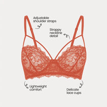 Beyond Sexy Bralette, pink, orange, black