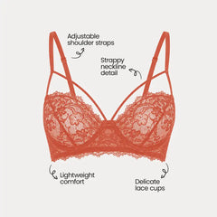 Beyond Sexy Bralette, pink, orange, black