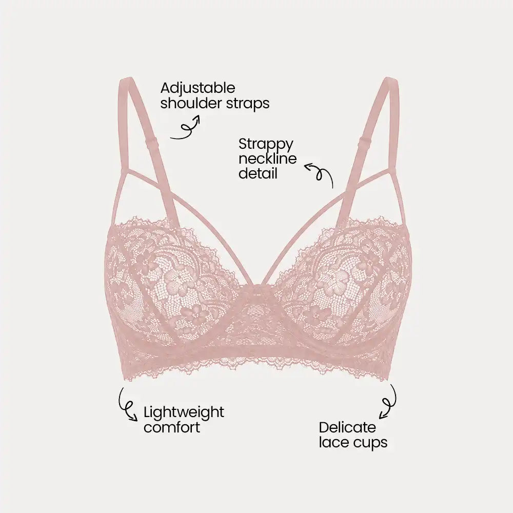 Beyond Sexy Bralette, pink, orange, black