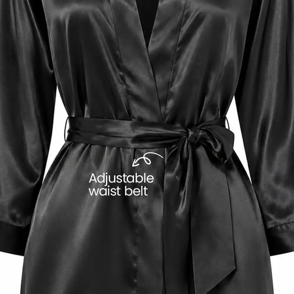 La Joie short satin luxury gown