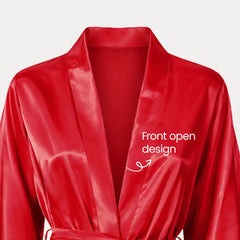 La Joie short satin luxury gown