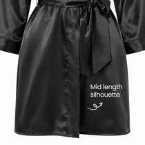 La Joie short satin luxury gown