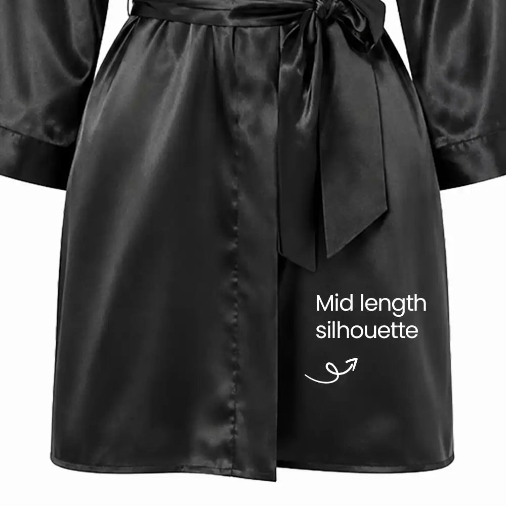 La Joie short satin luxury gown