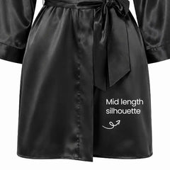 La Joie short satin luxury gown