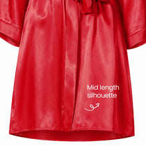 La Joie short satin luxury gown
