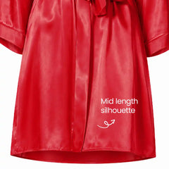 La Joie short satin luxury gown