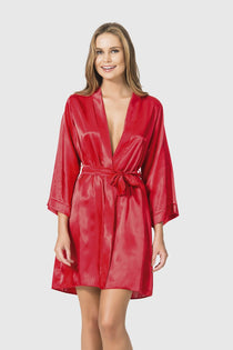 La Joie short satin luxury gown Pink, black white