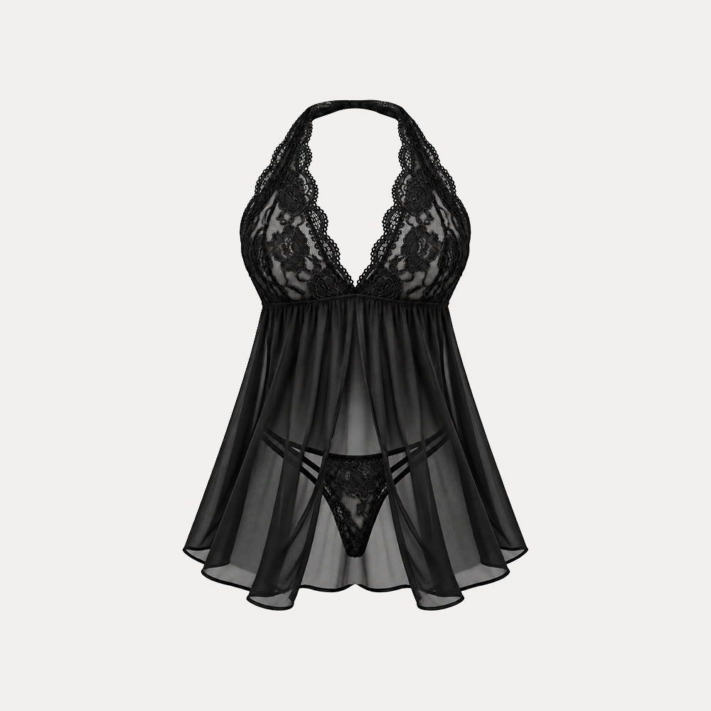 Lace Nightgown purple, black